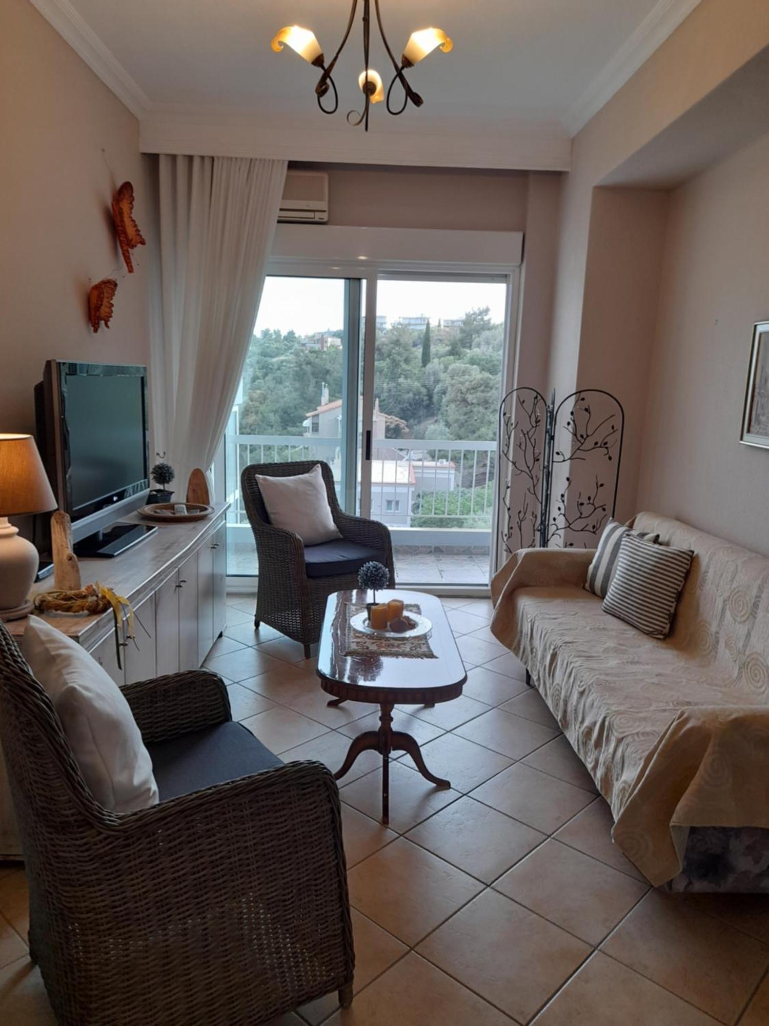 Apartmán Balcony By The Sea PalaiónTsiflíkion Exteriér fotografie